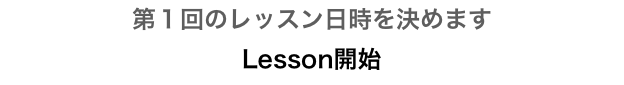 第１回のレッスン日時を決めます
Lesson開始